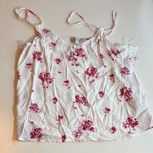 Chelsea28 White and Pink Floral Camisole
